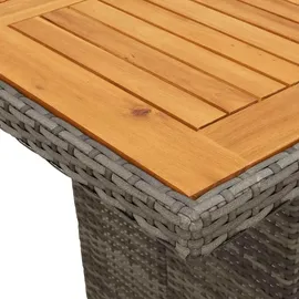 vidaXL Garten-Essgruppe 9-tlg. Grau