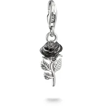Thomas Sabo True Romance Rose Charm schwarz, silber 2232-664-11
