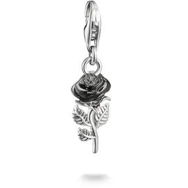 Thomas Sabo True Romance Rose Charm schwarz, silber 2232-664-11