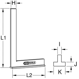 KS Tools Anschlagwinkel, 250mm