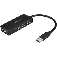 Startech StarTech.com USB 3.0 Hub 4 Port - mit Ladeanschluss - inkl. Netzteil - USB Port Erweiterung - USB Splitter