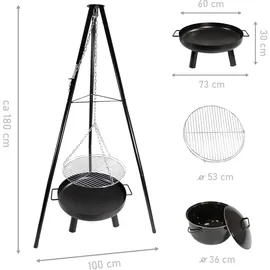Lemodo Feuerschale 52 cm schwarz