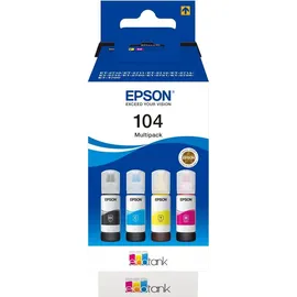 Epson 104 Tintenflaschen CMYK