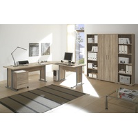 Büromöbel-Set OFFICE LINE Schreibtisch Eckschreibtisch Winkelschreibtisch Eiche