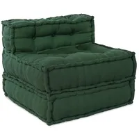 VidaXL Pouf Modular Grün 70x70x54 cm Stoff