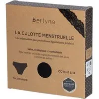 BERTYNE La Culotte Menstruelle - Dentelle Coton bio Flux moyen Taille S Noir 1 pc(s)