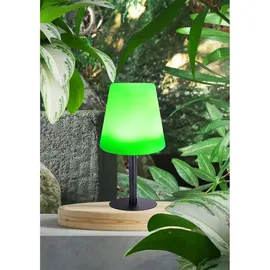 GLOBO Solarleuchte Metall Ø15 cm 8x RGBW LED inkl. IP44 schwarz matt