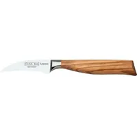 Burgvogel Oliva Line Schälmesser 7 cm Olivenholz geschmiedet rostfrei