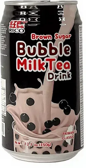 【durstlöschend】RICO Bubble Milch Tee (brauner Zucker) 350 ml [inkl. 0,25 € Pfand]
