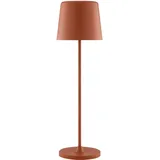 Brilliant LED Tischleuchte "Kaami - mobile LED Außen Tischlampe", braun (terracotta), Ø 10cm H: 37cm, 1 Stk., Leuchten, mobile LED Außen Tischlampe, 37 cm, 310 lm, Touchdimmer, USB, LED Tischleuchte