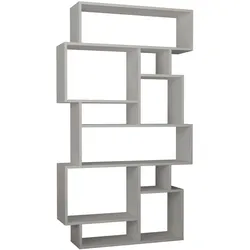 Bücherregal DECORTIE "Karmato Bücherregal", weiß, B:96cm H:168,5cm T:25,5cm, Spanplatte, Regale, Leichte Montage, Lagerung, Platzsparend