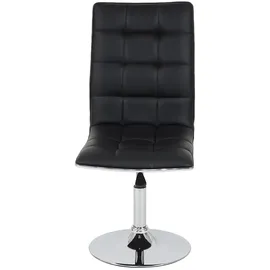 chefgastro Esszimmerstuhl HxBxT 103x43x54cm Sitzhöhe 41cm Kunstleder Schwarz