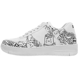 Sneaker DOGO "Damen Dice Sneakers Bon Voyage Vegan Damen Sneaker / Female", Damen, Gr. 38, Normalschaft, weiß, Lederimitat, Schuhe, Vegan