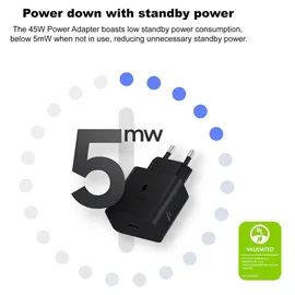 Samsung EP-T4511X TypeC Schnellladegerät 45W Schwarz