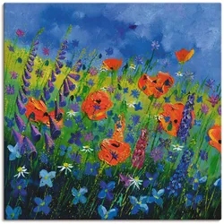 Artland Leinwandbild »Mein Garten«, Blumenwiese, (1 St.), auf Keilrahmen gespannt Artland Farbe Bild(er): grün