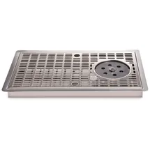 ich-zapfe Tropfblech 430 x 245 x 30 mm Edelstahl Silber
