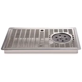 ich-zapfe Tropfblech 430 x 245 x 30 mm Edelstahl Silber
