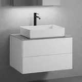 neoro n50 Unterschrank B: 80 cm mit 2 Auszügen, Waschtisch B: 58 cm weiß matt, B: 80.5 BN0065WM+BN0422WM+BN0402C3