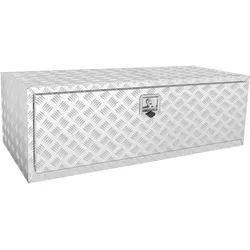 VEVOR Unterboden-Lkw-Box, 1219 x 610 x 610 mm Pickup-Aufbewahrungsbox, Aluminium-Werkzeugkasten mit Schloss & Schlüsseln, Wasserdichte Anhänger-Werkzeugkiste für Lkw, Transporter, Anhänger usw.