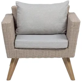 Beliani Rattan Lounge-Set braun
