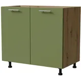 Feldmann-Wohnen Unterschrank Brerra 90 x 50 x 82 cm Farngrün
