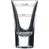 Bormioli Rocco Dublino Schnapsglas, Shotglas, Stamper, 57ml, mit Füllstrich bei 2cl + 4cl, Glas, transparent, 6 Stück
