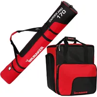 Brubaker Skitasche Kombi Set rot/schwarz