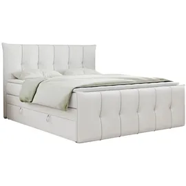 MKS King Boxspringbett 140 x 200 cm H4 Weiß