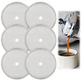 6 Stück 7 cm Kaffeepresse, Netz-Filter, Ersatz-Filter, Edelstahl, Kaffeefilter, Mesh, French Press, Ersatzfilter, Netzgewebe, Kaffeefilter, Netz für Kaffee, 350 ml