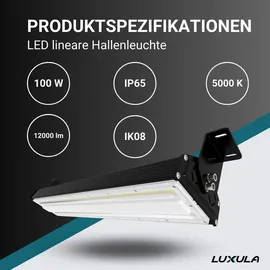LUXULA Arbeitsleuchte, LED-HighBay-Leuchte, 12000 lm,