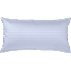Kissenbezug CURT BAUER "Bente", blau (sky), B:80cm L:40cm, Mako-Brokat-Satin, Obermaterial: 100% Baumwolle, Kissenbezüge, Erscheinungsbild einer Mélange