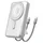 DUDAO K29 10000mAh PD 20w MagSafe Powerbank mit Metallgehäuse, Ständer und integrierten Usb-c-/lightning-kabeln – silber