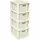 branq home essential Regal 4 Körbe 29,5 x 24 x 65 cm 4-tlg. Beige