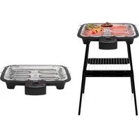 Tristar elektrischer Tisch- und Standgrill - 38x22cm Grillfläche, inkl. Grillrost, regelbare Heizstufe, 2000 Watt, BQ-2883