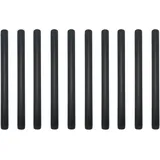Temperguss Rohr für Möbelbau mit 1/2 Zoll Gewinde für DIY Kleiderstange im Industrial Loft Design, Pulverbeschichtet Wasserrohr in schwarz für DIY Kleiderschrank (35cm)