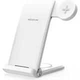Nillkin NoName Nillkin PowerTrio 3v1 Bezdr átov á NabÃ­jeÄka pro Samsung Watch White (15 W), Wireless Charger, Weiss