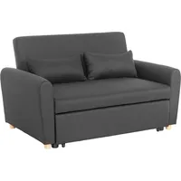 2-Sitzer Sofabett inkl. Kissen - Dunkelgrau
