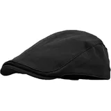 Coonoor Flat Cap Schirmmütze Herren Baumwolle Atmungsaktiv Einstellbare schwarz