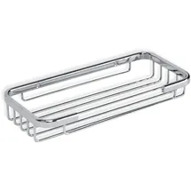 Tatay Duschablage Rechteckig Messing | Mit Schrauben enthalten | Quick Fix Kompatibel (Ohne Bohren) | Feuchtigkeitsbeständig | Schneller Wasserablauf | 9 x 3 x 20 cm – Modell Krom