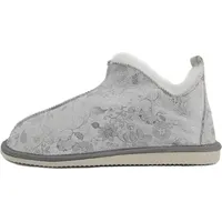 Hollert Lammfell Hausschuhe Silber 37