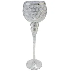 NEU Glaskelch, silber, handgefertigt, mundgeblasen, ∅ 13 cm / Höhe: 40 cm, "Germany", handgefertigt