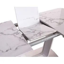 SalesFever Devin 160/200 x 76 x 90 cm weiß/silber