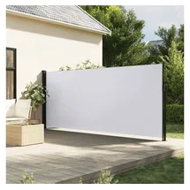 vidaXL Seitenmarkise Ausziehbar 180 x 600 cm Weiß Polyester