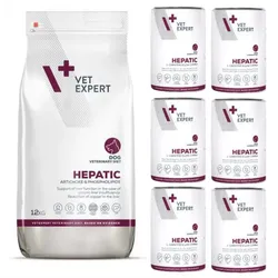 VETEXPERT Veterinary Diet Hepatic Dog 12kg + Hepatic Dog 6x400g