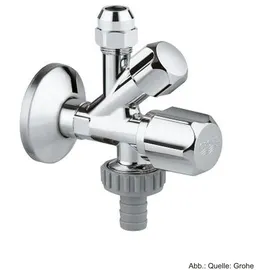 Grohe Universal Geräteanschlussventil, 1/2" x 3/8", x 3/4", chrom