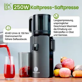 ventray Max 120 Slow Juicer schwarz