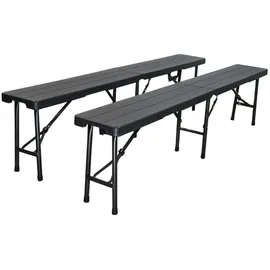 chefgastro Bierbank 180 x 43 x 43 cm Schwarz