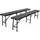 chefgastro Bierbank 180 x 43 x 43 cm Schwarz