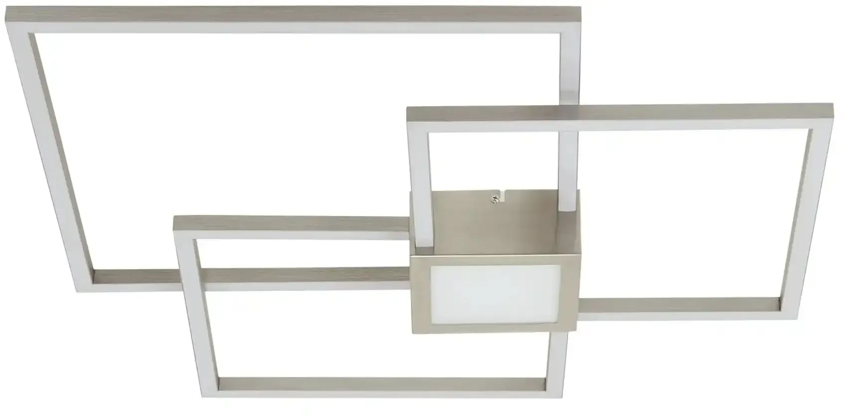 Trio LED-Deckenleuchte Nickel matt   , silber , Maße (cm): B: 66,5 H: 6,5 T: 65.5