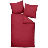 Traumschlaf Uni Mako-Satin bordeaux 135 x 200 cm + 40 x 80 cm